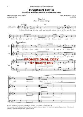 Richard Lloyd: St Cuthbert Service