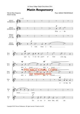 Sarah MacDonald: Advent Responsories