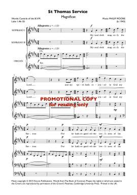 Philip Moore: Magnificat & Nunc dimittis (St Thomas Service)