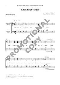 Thomas Brown: Adam lay ybounden