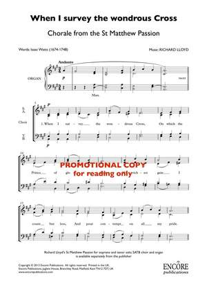 Richard Lloyd: When I survey the wondrous cross