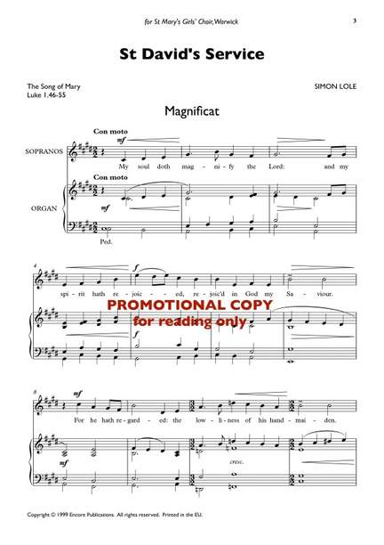 Simon Lole: St David’s Service