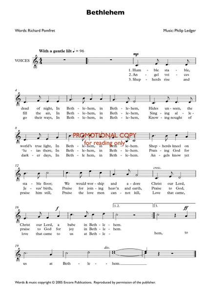 Philip Ledger: Bethlehem (I)