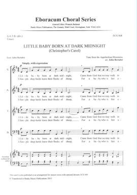Bertalot: Little Baby Born At Dark Midnight (Christopher'S Carol)