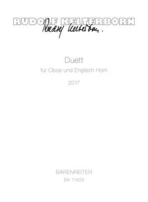 Rudolf Kelterborn: Duett Für Oboe und Englisch Horn