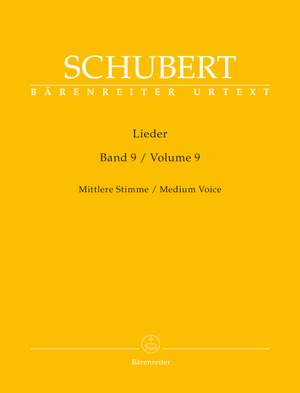 Schubert, Franz: Lieder Volume 9 (Medium Voice)