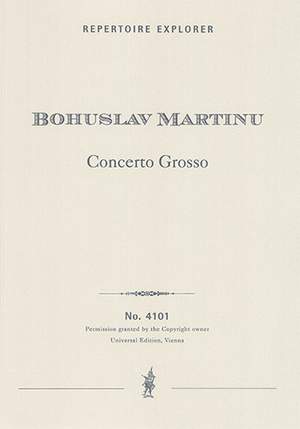 Martinů, Bohuslav: Concerto Grosso per orchestra da camera