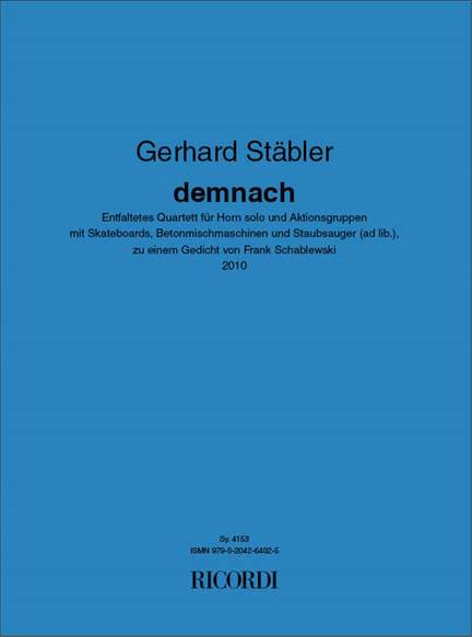 Gerhard Stäbler: Demnach