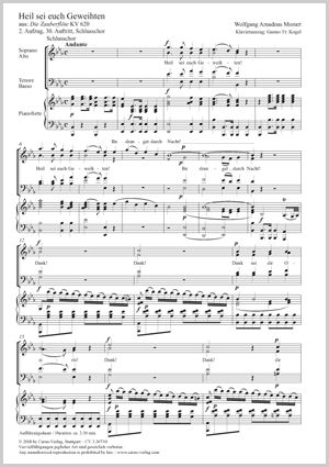 Mozart: Heil sei Euch Geweihten, KV 620