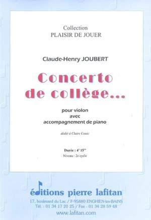 Claude-Henry Joubert: Concerto De College
