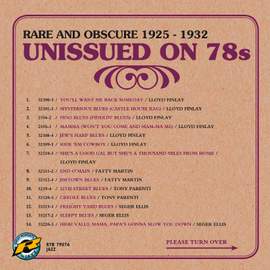 Unissued On 78s - Rare and Obscure 1925 - 1932