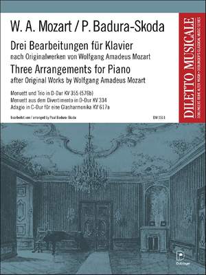 Wolfgang Amadeus Mozart: Three Arrangements For Piano