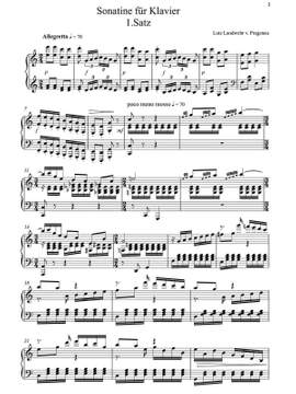 Landwehr von Pragenau, Lutz: Sonatine for piano solo