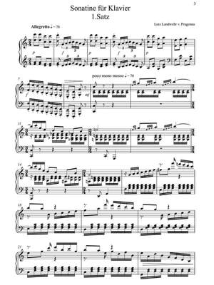 Landwehr von Pragenau, Lutz: Sonatine for piano solo