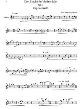 Landwehr von Pragenau, Lutz: Three Pieces for violin solo