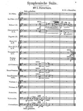 Reznicek, Emil Nikolaus von: Suite No.1 in E-minor for orchestra