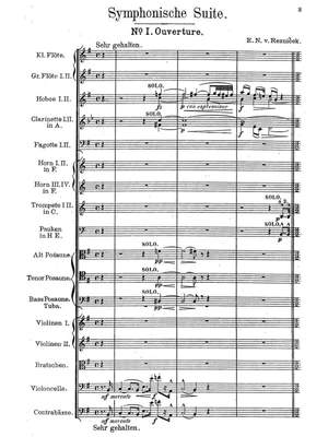 Reznicek, Emil Nikolaus von: Suite No.1 in E-minor for orchestra