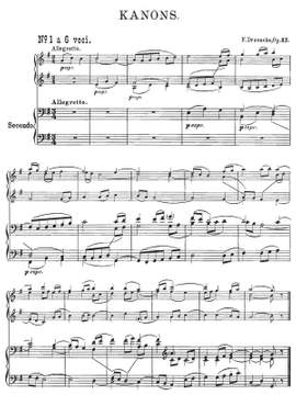 Draeseke, Felix: Canons for six, seven and eight voices op. 37 for piano four hands