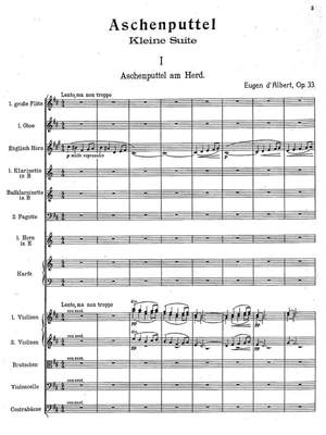 Albert, Eugen d’: Aschenputtel Op.33, suite for orchestra