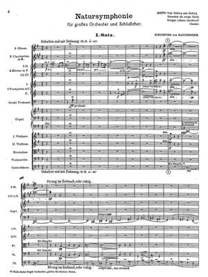 Hausegger, Siegmund von: Natursymphonie (Nature Symphony) for large orchestra with final chorus