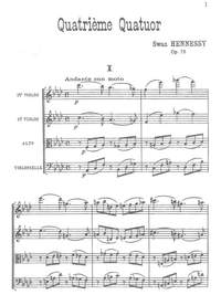 Hennessy, Swan: Quatrième quatuor à cordes op. 75 for two violins, viola and cello