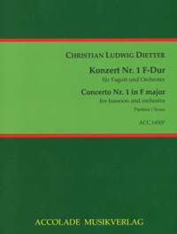 Christian Ludwig Dietter: Konzert Nr. 1 F-Dur für Fagott und Orchester