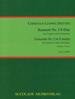 Christian Ludwig Dietter: Konzert Nr. 1 F-Dur für Fagott und Orchester