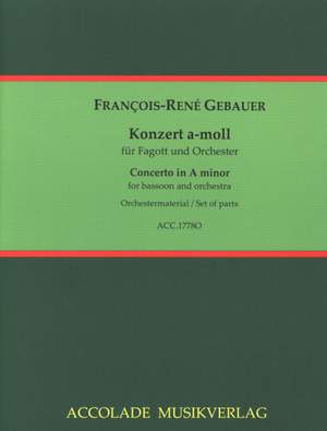 François-René Gebauer: Fagottkonzert a-moll Nr. 3