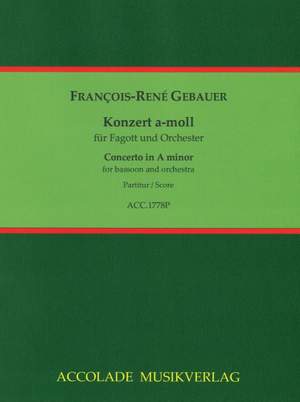 François-René Gebauer: Fagottkonzert a-moll Nr. 3