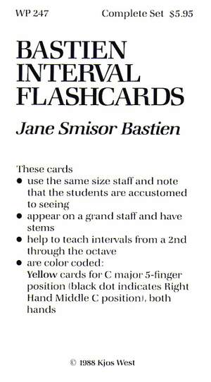 Bastien, Jane: Bastien Interval Flashcards