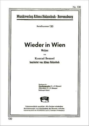Bemsel, K: Wieder in Wien, Walzer