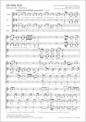 Beethoven: Ich liebe dich op. WoO 123
