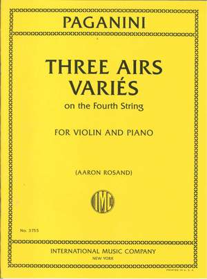 Niccolò Paganini: Three Airs Varies