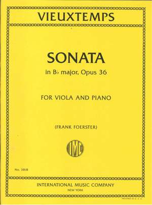 Henri Vieuxtemps: Sonata In Bb Major Opus 36