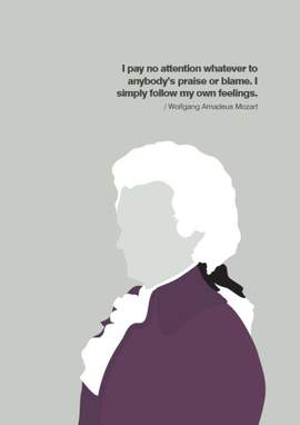 Mozart Portrait Greetings Card