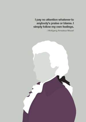Mozart Portrait Greetings Card