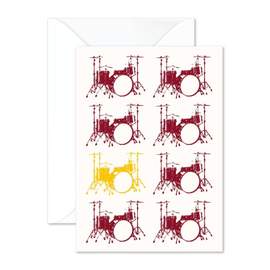 Vintage Drums Greetings Card
