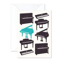 Vintage Pianos Greetings Card
