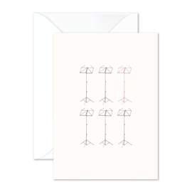 Vintage Music Stand Greetings Card