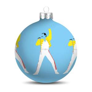 Christmas Bauble Freddie Mercury Blue