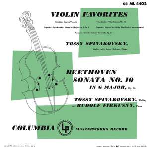 Violin Favorites - Kreisler, Tchaikovsky, Paganini, Sarasate & Beethoven: Violin Sonata No. 10 in G Major, Op. 96