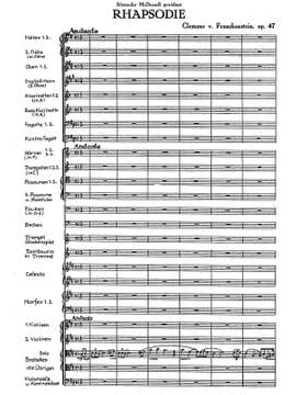 Franckenstein, Clemens von: Rhapsodie Op. 47