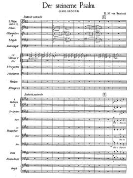 Reznicek, Emil Nikolaus von: Der Steinerne Psalm, for mixed choir, organ and grand orchestra