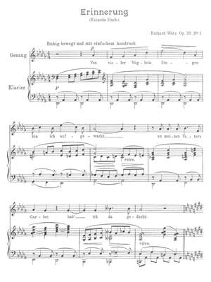Wetz, Richard: Fünf Lieder op. 35 for voice and piano