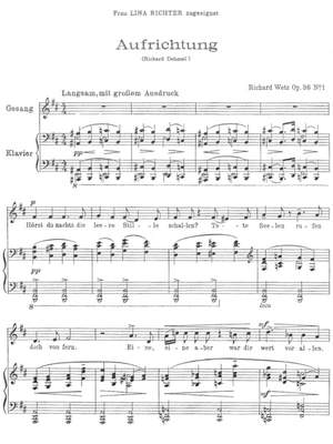 Wetz, Richard: Sechs Lieder op. 36 for voice and piano