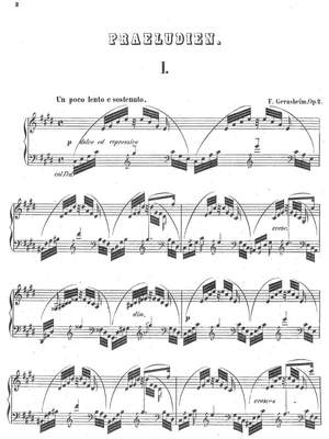 Gernsheim, Friedrich: Preludes op. 2 for piano solo