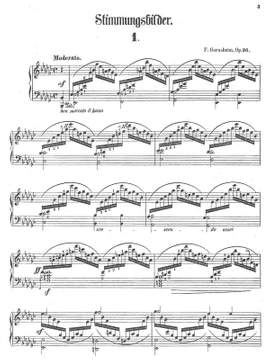 Gernsheim, Friedrich: Stimmungsbilder op. 36 for piano solo