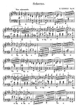 Kjerulf, Halfdan: Scherzo op. 29 for piano solo