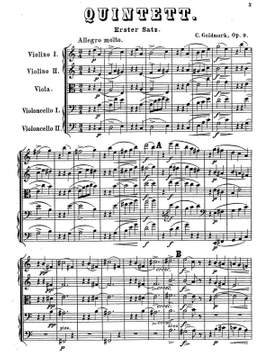 Goldmark, Carl: String Quintet in A minor, Op. 9