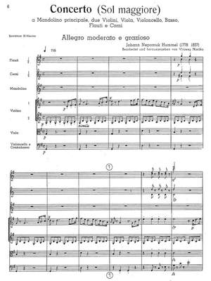 Hummel, Johann Nepomuk: Concerto for Mandolin in G-Major